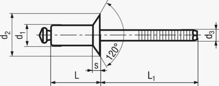 BN 53416 FASTEKS® FBR KSK...SSA2 Blind rivets Standard countersunk head