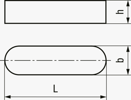 BN 4629 Parallel keys deep pattern, face side domed