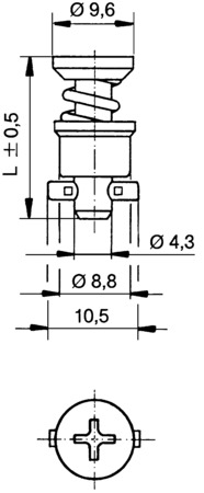 BN 34081 Camloc® D4002 Låsetapper  undersænkhoved med Phillips kærv