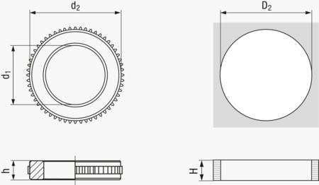 BN 2083 FASTEKS® FCL 1 Limitador de compresión para montaje a presión e sobremoldeo