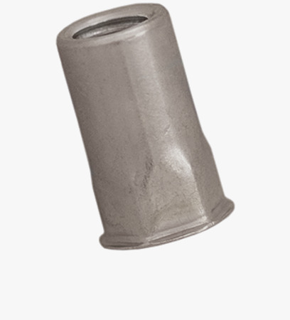 BN 25038 FASTEKS® FILKO HC/ROKS Blind rivet nuts small countersunk head, semi-hexagonal shank, open end