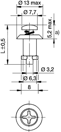 BN 34032 Camloc® 2600 Axe-fermetures tête cylindrique à empreinte cruciforme Phillips