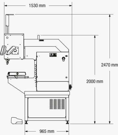 BN 26706 Haeger® 824™ MSP 5He Einpressmaschine mit Festanschlag-Zylinder, ohne Rüttlerschale
