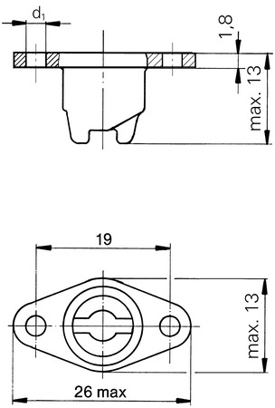 BN 34026 Camloc® 2600/2700 Réceptacles type A, en forme de cuvette