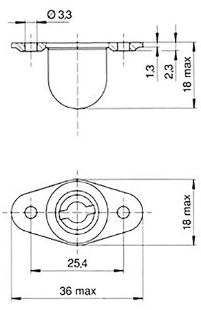 BN 34102 Camloc® D4002 Holdeknaster type D, støbt, indkapslet