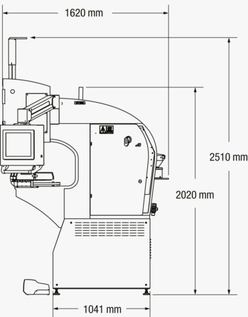 BN 26703 Haeger® OneTouch™ 824™ 5He LITE Einpressmaschine mit manuellem positionsüberwachtem Drehkreuz, mit Rüttlerschale