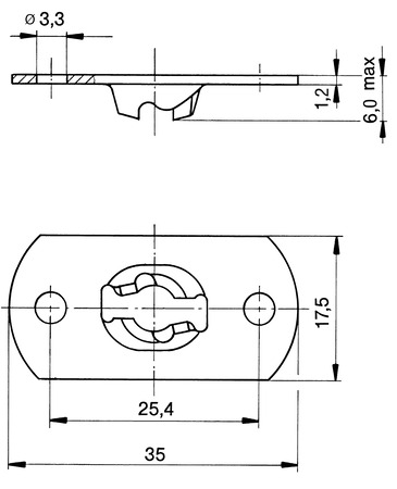 BN 34122 Camloc® 50F Haltenocken schwere Ausführung zum Nieten / Schrauben