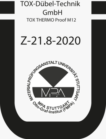 BN 51044 TOX Thermo Proof Plus Sistema di montaggio con Iso Spacer, barre filettate, tasselli a rete, prolunga, Aqua-Stop, viti a testa esagonale