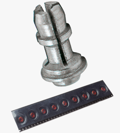 BN 55315 PEM® SNAP-TOP® SMTSSS Distanziali per montaggio superficiale su circuiti stampati, con adesivo preapplicato, confezionati su bobine riciclabili