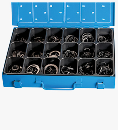 BN 847 Assortimento anelli elastici di sicurezza in valigetta di acciaio