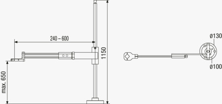 BN 37191 Polohovací rameno Linear-Quick pro elektrické a pneumatické šroubováky