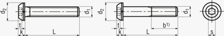 BN 8699 Hex socket button head cap screws partially / fully threaded