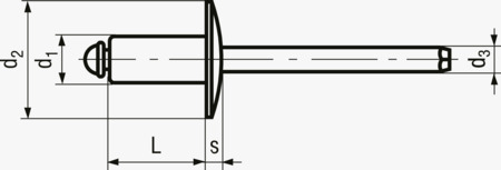 BN 33672 POP® TAPD…SOLF Peel-split-blindnitter fladrundhoved stort