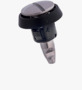 BN 34120 Camloc® 716F Cerraduras de presión giratorias cabeza ranurada, capuchón plástico negro (POM)