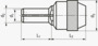 BN 32046 POP® / AVDEL® Cabezal de herramienta estándar con anillo de apertura, cabeza redonda plana para remaches de repetición