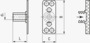 BN 26058 bigHead® F2/T38 Pladebefæstelse med gevindbøsning rektangulært hoved 15 x 38 mm lukket type