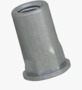 BN 25550 FASTEKS® FILKO HEXFK Blind rivet nuts flat head, semi-hexagonal shank, open end