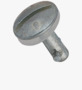 BN 34133 Camloc® 50F Axe-fermetures série légère tête fendue avec rondelle plastique (PA)