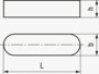 BN 4629 Parallel keys deep pattern, face side domed