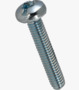 BN 14551 Hexalobular (6 Lobe) socket pan head thread forming screws with slot and ribs, metric thread