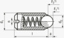 BN 13378 HALDER EH 22040. Spring plungers with ball and slot