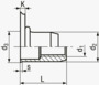 BN 25002 TUBTARA® UKO/SKO (UT/316KS, ST/316KS) Rivetti tubolari filettati testa svasata piccola, cilindrici, aperti