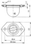 BN 34100 Camloc® D4002 Alojamientos tipo D, encapsuladas, juego radial de hasta 0,75 mm, caja de acero galvanizado