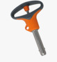 BN 20211 HALDER EH 22370. Ball lock pins self-locking, with elastic grip Handle: gray / orange