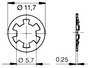 BN 34015 Camloc® 99F/2600/2700 Arandelas de retención para espigas de montaje fijo
