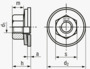 BN 33966 ecosyn® SEF M Ecrous hexagonaux combinés tout métal, avec rondelles imperdables rotatives
