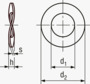 BN 798 Rosette elastiche ondulate